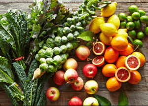 a group of fruits and vegetables on a wood surface Healthy Weight Loss Diets Herne
